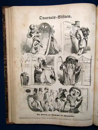 Kladderadatsch 6. Jhg. Hefte 1-60, Sylvesterheft 1853 Satirisches Wochenblatt js