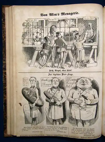 Kladderadatsch 6. Jhg. Hefte 1-60, Sylvesterheft 1853 Satirisches Wochenblatt js