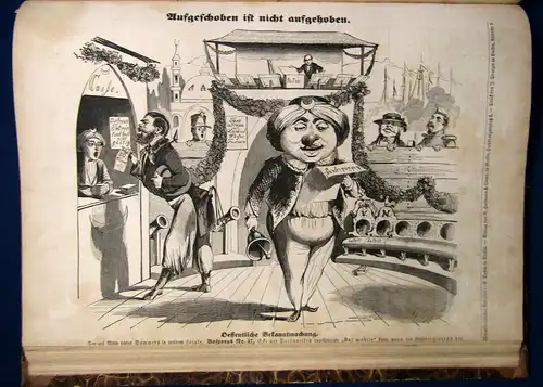 Kladderadatsch 6. Jhg. Hefte 1-60, Sylvesterheft 1853 Satirisches Wochenblatt js