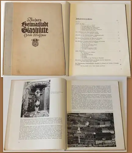 Gotthardt Hermann Unsere Heimatstadt Glashütte 1939 Lange und Söhne rara AA