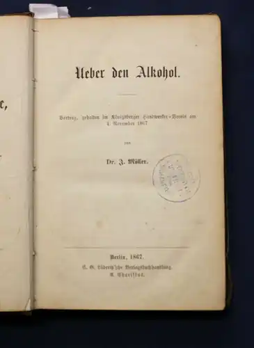 Virchow Sammlung gemeinverständlicher wissenschaftlicher Vorträge 1867 js