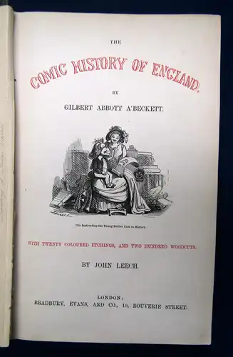 Abbott The Comic History of  England um 1860 Illustriert von John Leech sf