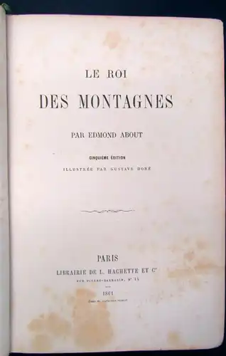 Le Roi Des Montagnes Par Edmond About 1861 König der Berge Gustav Dore js