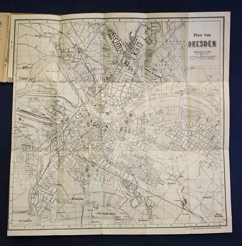 Reichel Führer Durch Dresden und Umgebung 1896 Saxonica Ortskunde Geografie sf