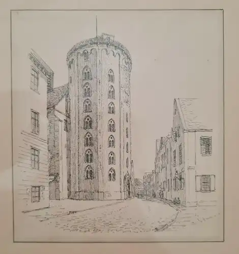 Batty, Robert Entwurfszeichnung als Volage zu Stichen.Observatorium um 1825 sf