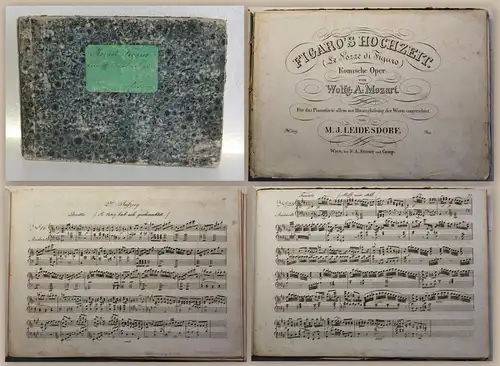 Leidesdorf Mozart Figaro's Hochzeit um 1840 Musik Noten für Pianoforte xz