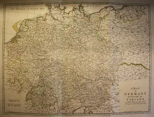 kolor. Kupferstichkarte Thomas Kitchin bei Blair A Map of Germany um 1780 sf