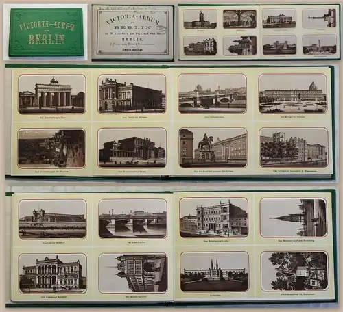 Victoria-Album von Berlin 48 Ansichten Hauptstadt Leporello um 1875 mit Karte xz