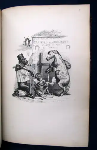 Stahl Scenes des Animaux Vignettes par Grandville 1842 Bildband 2.Bd( von 2) js