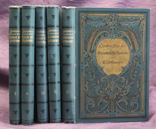 Fontanes Gesammelte Werke und Erzählungen um 1890 11(von 12) Bde Bd 9 fehlt js