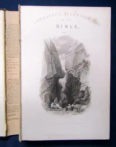 Landscape Illuatrations of the Bible 2 Bde. 1835/36 50 Stahlst. 45 Stahlst. js