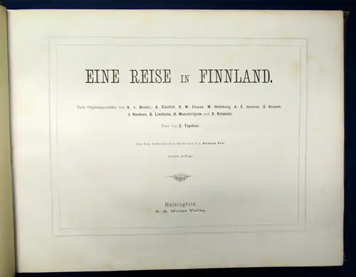Eine Reise in Finnland 1885 Rundumgoldschnitt zahlreiche Abbildungen js