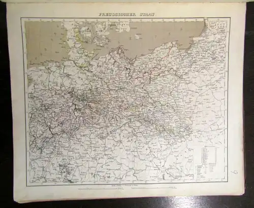 Berghaus Hand- Atlas über alle Theile der Erde 1876 48x39 cm 100 Karten js