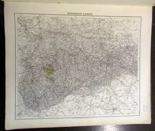 Berghaus Hand- Atlas über alle Theile der Erde 1876 48x39 cm 100 Karten js