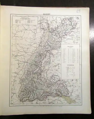 Berghaus Hand- Atlas über alle Theile der Erde 1876 48x39 cm 100 Karten js