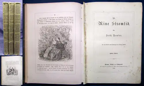 Reuter Ut mine Stromtid 1-3 komplett 1865 Geschichten Erzählungen Lyrik js