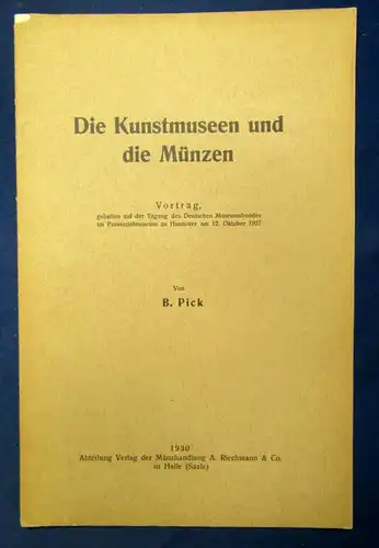 Pick Die Kunstmuseen und die Münzen 1930 Münzen Zeitgeschichte Wissen js