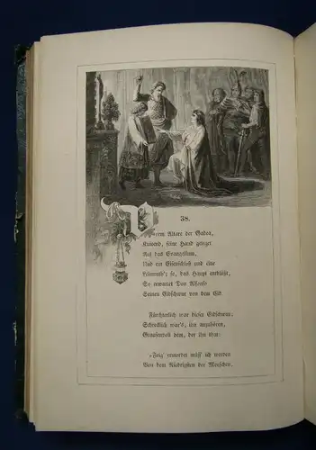 Herder Der Eid nach spanischem Romanzen 1838 Handzeichnungen Belletristik js