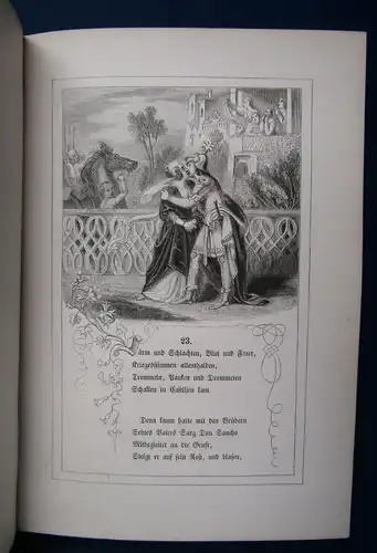 Herder Der Eid nach spanischem Romanzen 1838 Handzeichnungen Belletristik js