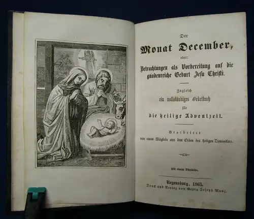 Der Monat December oder  Vorbereitung auf Jesu Christi 1863 Theologie js