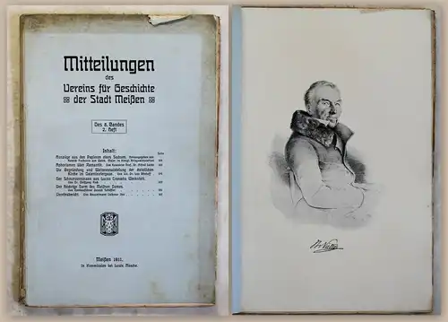 Mitteilungen Verein für Geschichte Meißen 8.Bd 1911 Kirche Ortskunde Sachsen xz