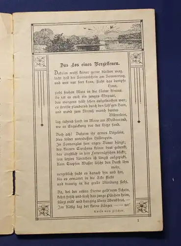 Fische Original Broschur Tierschutz- Kalender 1912 Erzählungen Tiere Zoologie js