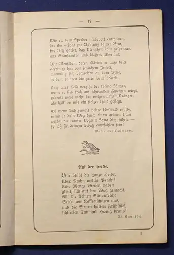 Fische Original Broschur Tierschutz- Kalender 1912 Erzählungen Tiere Zoologie js