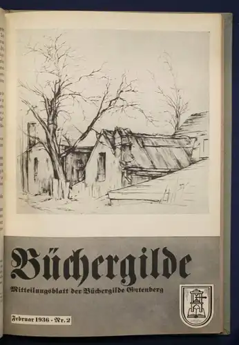 Die Büchergilde Jahrgang 1936 Zeitschrift Geschichte Gesellschaft Politik sf