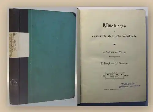 Stumme Mitteilungen 3 Bd 1903-1905 Hefte 1-12 komplett Beigabe Geschichte xy