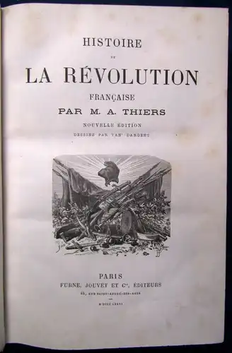 Thiers Histoire La Revolution 2 Bde. 1876 Geschichte Die Revolution Bildband js