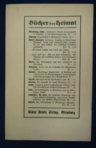 Geßner Die Entwicklung der Burg Altenburg o.J. 1926 Ortskunde Landeskunde js