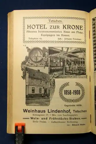 Meinholds Routenführer Nördliches Deutschböhmen 1908 Ortskunde Landeskunde  js