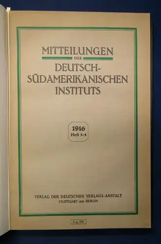 Gast Mitteilungen des Deutsch-Südamerikanischen Instituts 1914 Heft 3  js