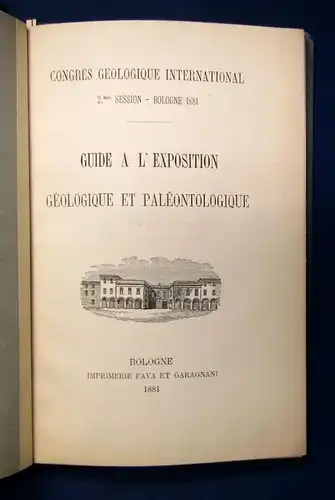 Congres Geologique International A Bologne Guide A´ L`Exposition 1881 js