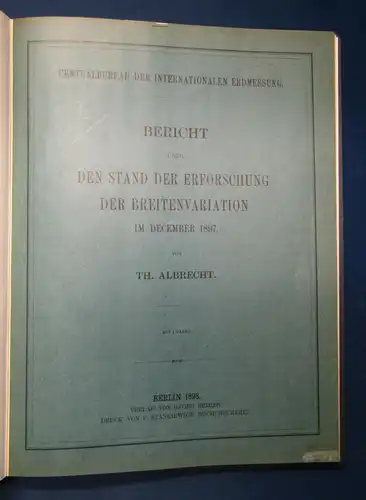 Albrecht Bericht über den Stand d. Erforschung der Breitenvariationen 1898/99 js