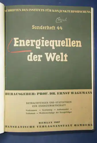 Regul  Energiequellen der Welt Betrachtung Sonderheft.44 sehr selten js