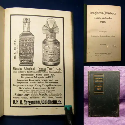 Drogisten- Jahrbuch Taschenkalender 1910 Bildband Werbung Handel Wirtschaft js