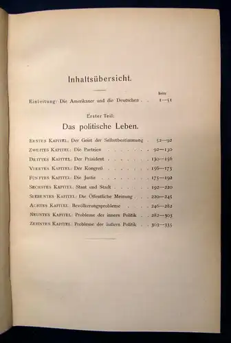 Münsterberg Die Amerikaner 1904 1. und 2. Band in 1 Buch Geschichte Politik js