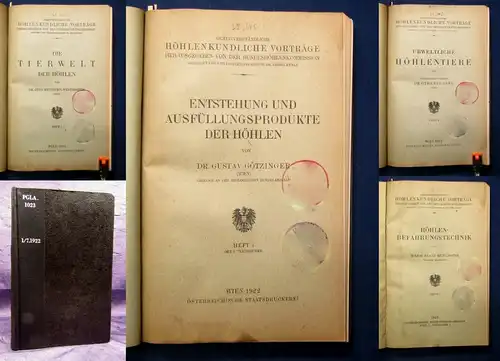 Kyrle Allgemeine Höhlenkunde 7 Hefte Vorträge 1922 Bibliotheksexemplar js
