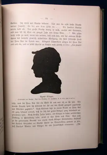 Heinemann Goethes Mutter Ein Lebensbild nach den Quellen 1903 Belletristik js