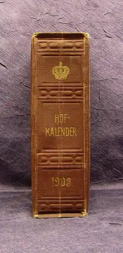 Gothaischer Genealogischer Hofkalender 1903 Kalendarium Geschichte Jahrbuch js