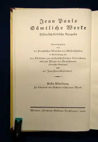 Jean Pauls Sämtliche Werke Hesperus 4.Bd. 1929 Klassiker Belletristik Lyrik js