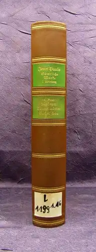 Jean Pauls Sämtliche Werke Freiheits-Büchlein Levana + Ergänzung 12.Bd. 1937 js