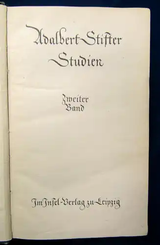 Adalbert Stifter 3 Bände komplett o.J. Im Insel- Verlag Literatur Klassiker js