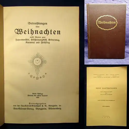 Betrachtungen über Weihnachten nebst Jahreswechsel,Geburtstag,Frühling 1929 js