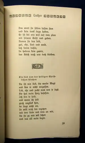 Vesper Die ernste aus acht Jahrhunderten deutscher Lyrik 1909 Belletristik js
