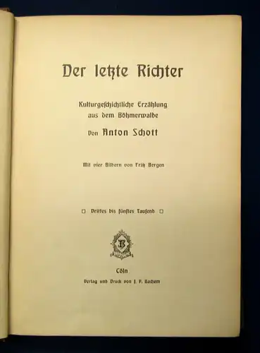 Schott Aus alten Zeiten und Ländern Der letzte Richter o.J.  Literatur js