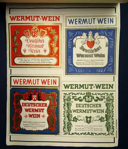 Umfangreiches Katalog-Fragment zu Wein, Spirituosen 1935 sehr selten js