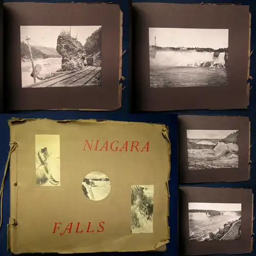 Sammelbilderalbum Niagara Falls vollständig mit 27 Abb. auf Tafeln um 1920 js