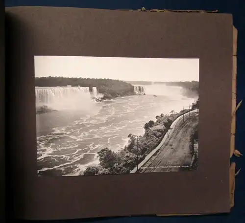 Sammelbilderalbum Niagara Falls vollständig mit 27 Abb. auf Tafeln um 1920 js